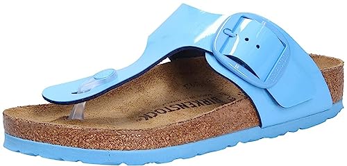 BIRKENSTOCK Gizeh Big Buckle BF Patent Sky Zehentrenner für Damen von BIRKENSTOCK