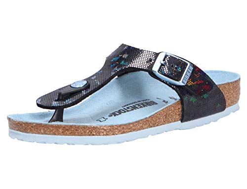 Birkenstock Mädchen Pantolette, schwarz(hologramblackblue (01317)), Gr. 30 von BIRKENSTOCK