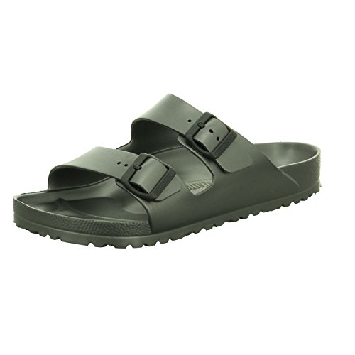 BIRKENSTOCK Herren Arizona Eva Pantoletten, Grau (Metallic Anthracite), 41 EU von BIRKENSTOCK