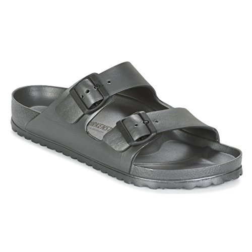 BIRKENSTOCK Herren Arizona Eva Pantoletten, Grau (Metallic Anthracite), 42 EU von Birkenstock