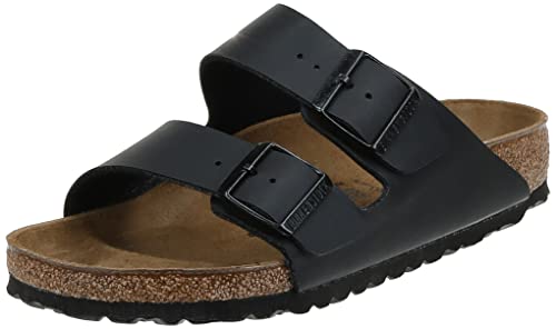 Birkenstock Herren Arizona SFB Cuir Gras Noir Sandale, Schwarz, 44 EU Schmal von BIRKENSTOCK