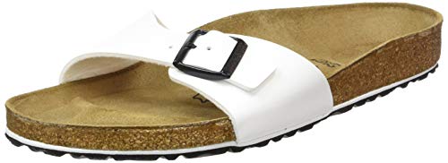 BIRKENSTOCK Herren Madrid Pantoletten, Weiß (Blanc/Semelle Duo Sport Blanc/Semelle Duo Sport), 39 EU von BIRKENSTOCK