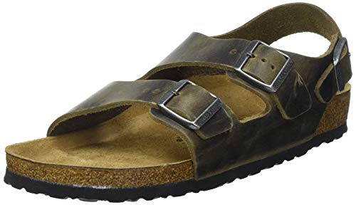 Birkenstock Herren Milano Sandale, Faded Khaki, 44 EU von BIRKENSTOCK