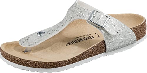 BIRKENSTOCK Jungen Clogs Pantoletten Schuhe Gizeh Kids Pantolette Synthetik Kinderschuhe Uni 1012526 Gizeh Kids mädchen Kinder Zehentrenner Pantolette rosa metallic von BIRKENSTOCK