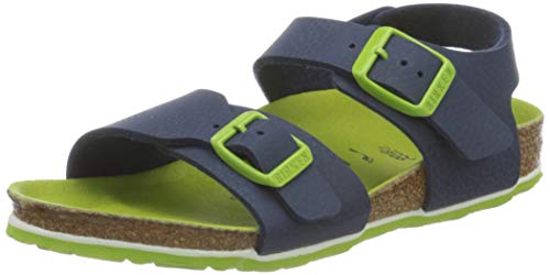 Birkenstock Jungen New York Birko-Flor Desert Soil Vibrant Blue Sandale, 29 EU Étroit von BIRKENSTOCK