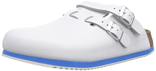 BIRKENSTOCK Kay Leder Softfootbed, Unisex-Erwachsene Clogs, Weiß (Weiß), 38 EU von Birkenstock