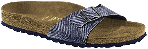 BIRKENSTOCK Madrid Used Jeans Blau Birko-Flor von BIRKENSTOCK