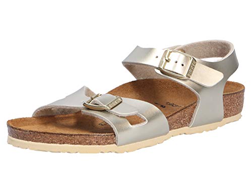 Birkenstock Mädchen Rio Birko-Flor Electric Metallic Gold Sandale von BIRKENSTOCK