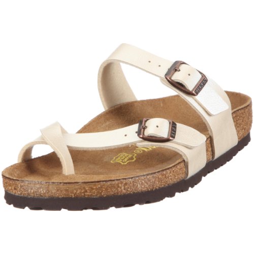 Birkenstock Mayari Birko-Flor, Art. Nr. 71661, Damen Zehensteg, Graceful Pearl White, EU 43, Schuhweite normal von BIRKENSTOCK