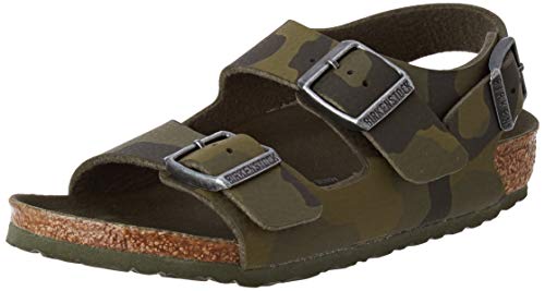 Birkenstock Milano Birko-Flor Desert Soil Camo Green Sandale, 34 EU Schmal von BIRKENSTOCK