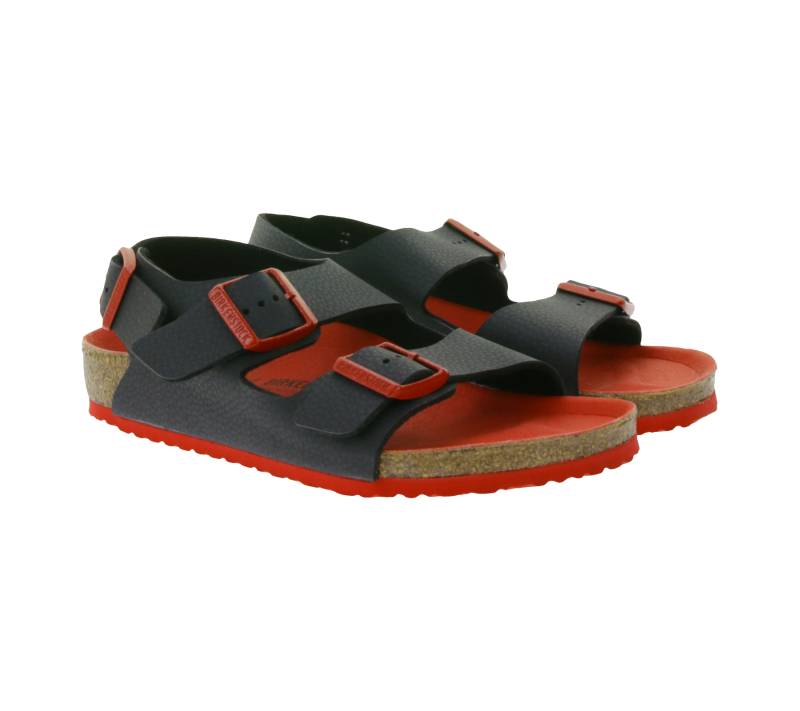 BIRKENSTOCK Milano Kinder Sandaletten Made in Germany Mädchen und Jungen Sommer-Schuhe Normale Weite 1012597 Schwarz von BIRKENSTOCK