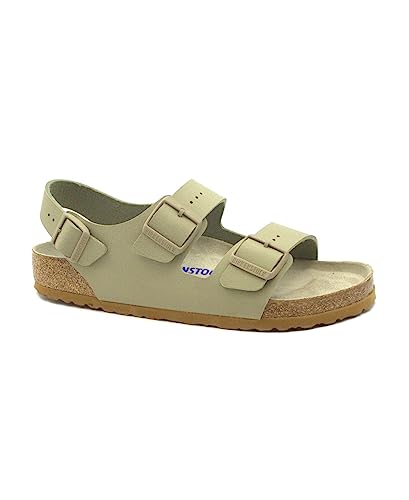 BIRKENSTOCK Milano SFB BF Herren,Männer,Sandalen,Synthetik,Weichbettung,fester Halt,Dornschnallen,Fersenriemen,Faded Khaki,42 EU von BIRKENSTOCK