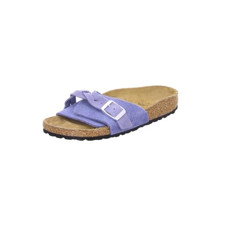 BIRKENSTOCK PULA BRAIDED SUEDE LEATHE Blau 39 von BIRKENSTOCK