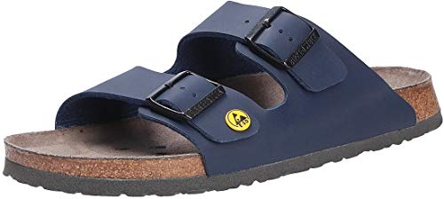 BIRKENSTOCK Professional Herren Arizona Birko-Flor Esd Pantoletten, 35 EU, Blau Blau von Birkenstock