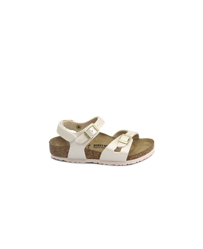 BIRKENSTOCK Rio AS Kids 1029570 25/34 anmutige perlweiss beige Mädchen Sandalen Schnallen Klett 27 von Birkenstock