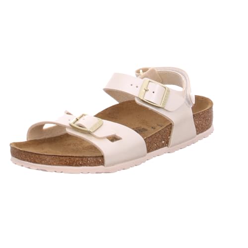 BIRKENSTOCK Rio AS Kids 1029570 25/34 anmutige perlweiss beige Mädchen Sandalen Schnallen Klett 34 von BIRKENSTOCK