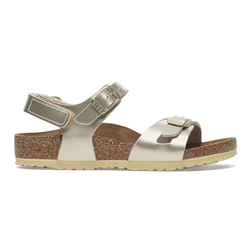BIRKENSTOCK - Rio HL (Birko-Flor Kids) - Sandalo da Bambina Con Due fasce e cinturini regolabili 30/Electric METALLIC Gold-N von BIRKENSTOCK