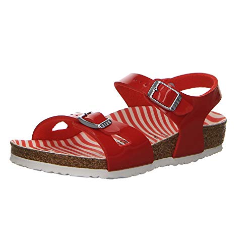 BIRKENSTOCK Rio Mädchen Sandalen Nautical Stripes Red, EU 37 von Birkenstock
