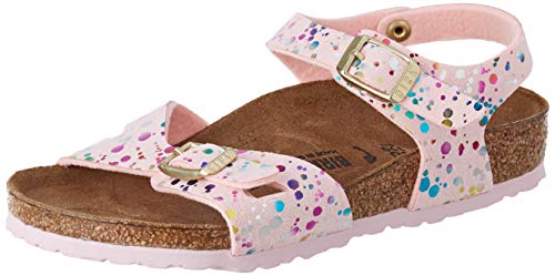 Birkenstock Rio Microfibre Confetti Rose Sandale, 24 EU Schmal von BIRKENSTOCK