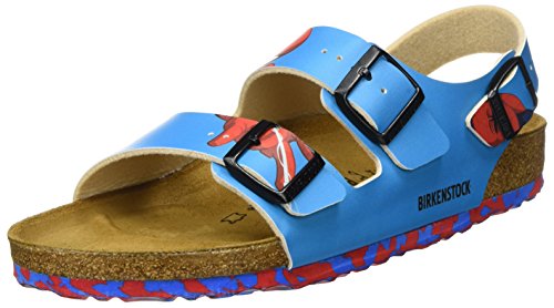 Birkenstock Kids Jungen Milano Riemchensandalen, Mehrfarbig (Spiderman Blue), 36 EU von BIRKENSTOCK