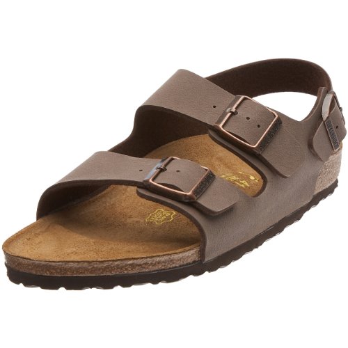 BIRKENSTOCK Milano Birko-Flor, Unisex-Sandalen für Erwachsene, Braun - Marrone Mocca Nubuk - Größe: 46 EU von BIRKENSTOCK