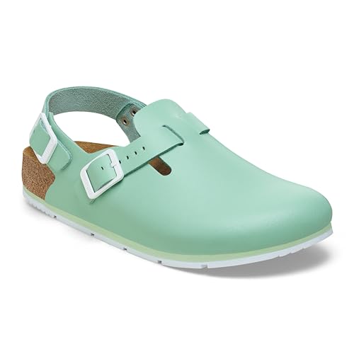Birkenstock Tokio Pro Leder Clogs - Hochwertige Unisex Freizeit- und Berufsschuhe für Medizin, Gastronomie und Service, Farbe: Matcha, Gr: 39 von Birkenstock