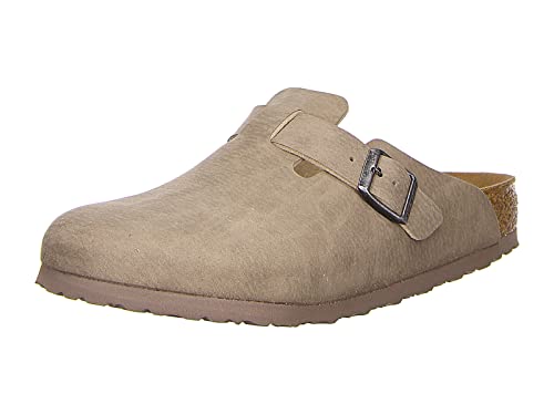 BIRKENSTOCK Unisex Clogs Boston vegan Mikrofaser Desert dust Gray Taupe beige - 49/49.0 von BIRKENSTOCK