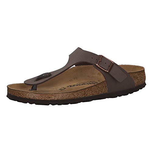 BIRKENSTOCK Unisex-Erwachsene Gizeh Birko-Flor Sandalen, 40 EU Schmal, Braun Mocca von BIRKENSTOCK