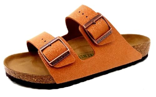Birkenstock Unisex Erwachsene Sandale Arizona Birko-Flor Nubuk normal Braun 44 von BIRKENSTOCK