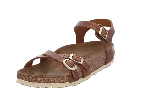 BIRKENSTOCK Unisex Kumba Cognac, Waxy Leather Sandal, 38 EU von BIRKENSTOCK