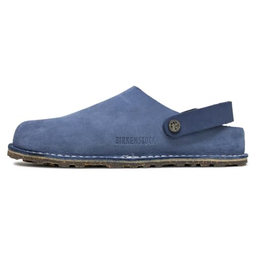 BIRKENSTOCK Unisex Lutry Premium Suede Leather Elemental Blue Sandalen 38 EU von BIRKENSTOCK