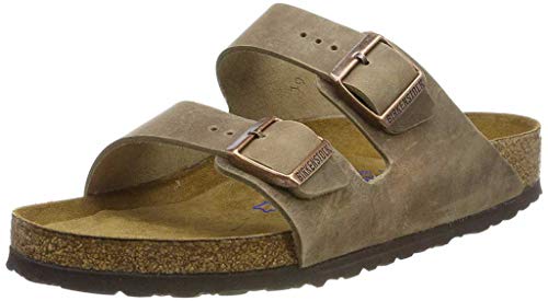 BIRKENSTOCK Unisex Schuhe Damen und Herren Arizona SFB Edle Sandale aus hochwertigem Leder, weiches Soft-Footbed, Clog, Braun (tabbaco), EU 36, Normal von BIRKENSTOCK