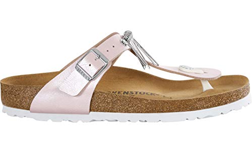 BIRKENSTOCK Zehensteg Sandale Gizeh Fringe BF Graceful Mauve - Gr. 35-43 - 1006509, Größe + Weite:35 schmal von BIRKENSTOCK