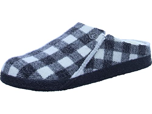 BIRKENSTOCK Zermatt Plaid Hausschuhe narrow weiß schwarz uni (s) Größe 36 von BIRKENSTOCK