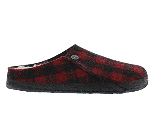 BIRKENSTOCK Zermatt Shearling Lined Narrow Slipper - Women's Plaid Red/Natural Wool Shearling, 39.0 von BIRKENSTOCK