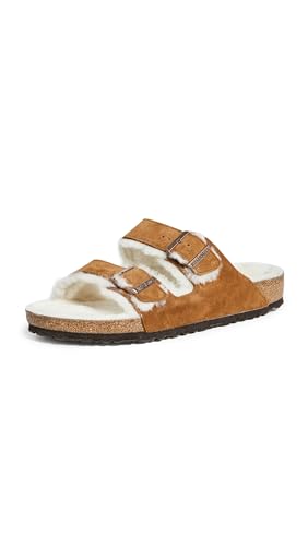 BIRKENSTOCK arizona shearling mink beige unisex sandalen 41 (us damen 10 10.5) von BIRKENSTOCK