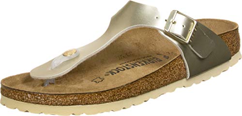 Birkenstock Mädchen Tongs Gizeh Birko-Flor Electric Metallic Gold Sandale von BIRKENSTOCK