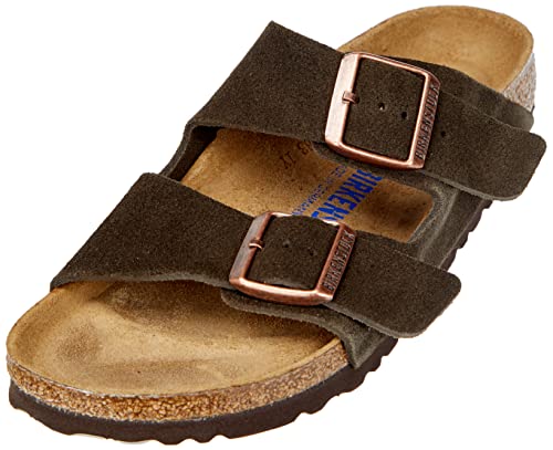 Birkenstock Arizona, Sandalen (schmal), Mokka-Braun Wildleder, 39 EU Étroit von BIRKENSTOCK