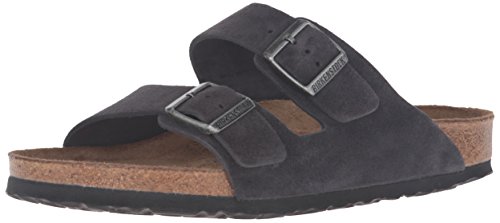 Birkenstock Arizona, Unisex - Kinder Clogs & Pantoletten aus Birko-Stoff, Velvet Gray Suede Soft Footbed - Größe: 37 EU von BIRKENSTOCK