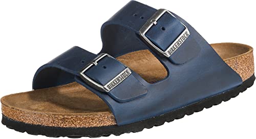 Birkenstock Unisex Slides, Navy, 46 EU Schmal von BIRKENSTOCK