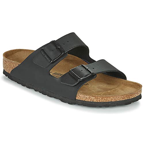 BIRKENSTOCK Classic Arizona Birko-Flor, Unisex-Erwachsene Pantoletten, Schwarz (Schwarz), 37 EU von Birkenstock
