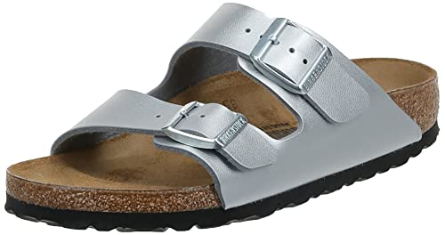 Birkenstock Arizona BS[Slipper], metall(silver), Gr. 43 von BIRKENSTOCK