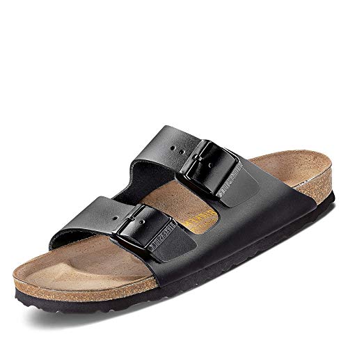 Birkenstock Arizona Leder, schwarz(schwarz), Gr. 37 von BIRKENSTOCK