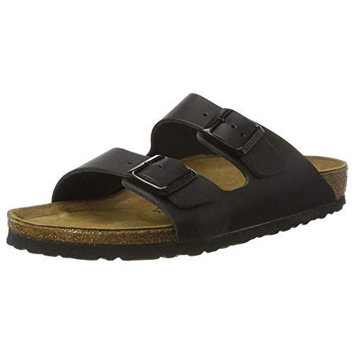 Birkenstock Arizona Leder, schwarz(schwarz), Gr. 44 von BIRKENSTOCK