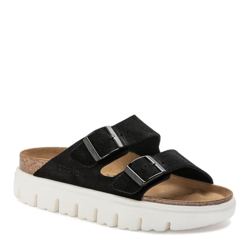Birkenstock Arizona Pap Chunky Unisex Shoes Size 3, Color: Black/White von BIRKENSTOCK