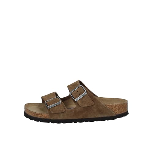 Birkenstock Arizona Soft Footbed Sandale aus Wildleder %o, Tabak, 44 EU von BIRKENSTOCK