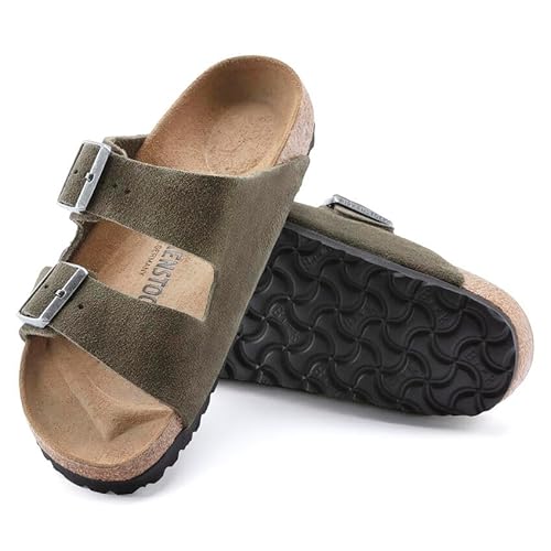 Birkenstock Arizona Wildleder-Sandalen – das originale Zwei-Riemen-Wunder für individuellen Komfort: ikonisches Design, verstellbare Riemen und magisches Kork-Fußbett, mit luxuriösem von BIRKENSTOCK