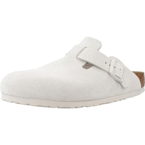 BIRKENSTOCK BOSTON SUEDE LEATHER Weiß 38 von BIRKENSTOCK