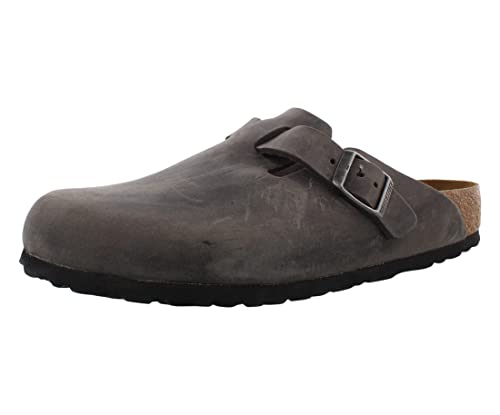Birkenstock Boston Soft Footbed Iron Oiled Leather Clogs 42 (US Women's 11-11.5) von BIRKENSTOCK