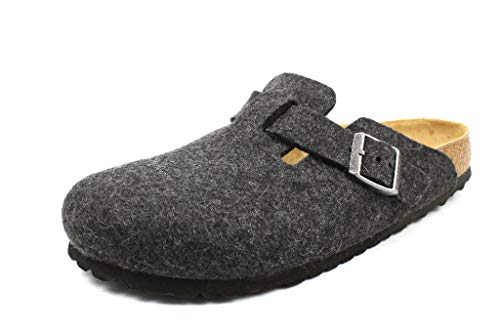 Birkenstock Unisex Boston Wool Clogs, Anthrazit, 37 EU von BIRKENSTOCK